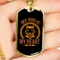 My Dog is My Heart Dark Necklace Stainless Steel or 18k Gold Dog Tag 24" Chain-Express Your Love Gifts