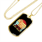 My Dog Is My Heart Necklace Stainless Steel or 18k Gold Dog Tag 24" Chain-Express Your Love Gifts