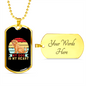 My Dog Is My Heart Necklace Stainless Steel or 18k Gold Dog Tag 24" Chain-Express Your Love Gifts