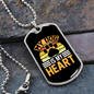 My Dog Is My Heart Paw Necklace Stainless Steel or 18k Gold Dog Tag 24" Chain-Express Your Love Gifts