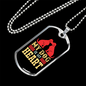 My Dog Is My Heart Red Necklace Stainless Steel or 18k Gold Dog Tag 24" Chain-Express Your Love Gifts