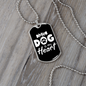 My Dog is My Heart White Necklace Stainless Steel or 18k Gold Dog Tag 24" Chain-Express Your Love Gifts