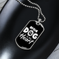 My Dog is My Heart White Necklace Stainless Steel or 18k Gold Dog Tag 24" Chain-Express Your Love Gifts