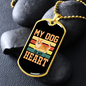 My Dog Is My Heart Yellow Necklace Stainless Steel or 18k Gold Dog Tag 24" Chain-Express Your Love Gifts