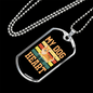 My Dog Is My Heart Yellow Necklace Stainless Steel or 18k Gold Dog Tag 24" Chain-Express Your Love Gifts