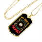 My Dog is Not a Pet Necklace Stainless Steel or 18k Gold Dog Tag 24" Chain-Express Your Love Gifts