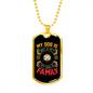 My Dog is Not a Pet Necklace Stainless Steel or 18k Gold Dog Tag 24" Chain-Express Your Love Gifts