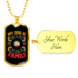 My Dog is Not a Pet Necklace Stainless Steel or 18k Gold Dog Tag 24" Chain-Express Your Love Gifts