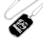 My Dog My Doorbell Necklace Stainless Steel or 18k Gold Dog Tag 24" Chain-Express Your Love Gifts