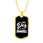 My Dog My Doorbell Necklace Stainless Steel or 18k Gold Dog Tag 24" Chain-Express Your Love Gifts