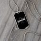 My Dog Rescued Me Necklace Stainless Steel or 18k Gold Dog Tag 24" Chain-Express Your Love Gifts
