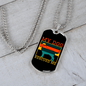 My Dog Rescued Me Red Necklace Stainless Steel or 18k Gold Dog Tag 24" Chain-Express Your Love Gifts