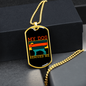 My Dog Rescued Me Red Necklace Stainless Steel or 18k Gold Dog Tag 24" Chain-Express Your Love Gifts