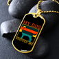 My Dog Rescued Me Red Necklace Stainless Steel or 18k Gold Dog Tag 24" Chain-Express Your Love Gifts