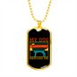My Dog Rescued Me Red Necklace Stainless Steel or 18k Gold Dog Tag 24" Chain-Express Your Love Gifts