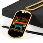 My Dog Rescued Me Red Necklace Stainless Steel or 18k Gold Dog Tag 24" Chain-Express Your Love Gifts