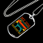 My Dog Rescued Me Red Necklace Stainless Steel or 18k Gold Dog Tag 24" Chain-Express Your Love Gifts