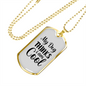 My Dog Thinks I Am Cool Necklace Stainless Steel or 18k Gold Dog Tag 24" Chain-Express Your Love Gifts