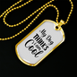 My Dog Thinks I Am Cool Necklace Stainless Steel or 18k Gold Dog Tag 24" Chain-Express Your Love Gifts