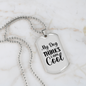 My Dog Thinks I Am Cool Necklace Stainless Steel or 18k Gold Dog Tag 24" Chain-Express Your Love Gifts