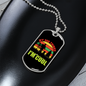 My Dog Thinks I'm Cool Necklace Stainless Steel or 18k Gold Dog Tag 24" Chain-Express Your Love Gifts