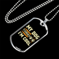 My Dog Thinks I'm Cool White Necklace Stainless Steel or 18k Gold Dog Tag 24" Chain-Express Your Love Gifts