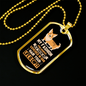 My Fashion Philosophy Brown Necklace Stainless Steel or 18k Gold Dog Tag 24" Chain-Express Your Love Gifts