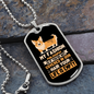 My Fashion Philosophy Brown Necklace Stainless Steel or 18k Gold Dog Tag 24" Chain-Express Your Love Gifts