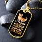My Fashion Philosophy Brown Necklace Stainless Steel or 18k Gold Dog Tag 24" Chain-Express Your Love Gifts