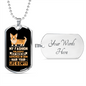 My Fashion Philosophy Brown Necklace Stainless Steel or 18k Gold Dog Tag 24" Chain-Express Your Love Gifts