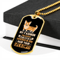 My Fashion Philosophy Brown Necklace Stainless Steel or 18k Gold Dog Tag 24" Chain-Express Your Love Gifts