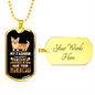 My Fashion Philosophy Brown Necklace Stainless Steel or 18k Gold Dog Tag 24" Chain-Express Your Love Gifts