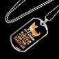 My Fashion Philosophy Brown Necklace Stainless Steel or 18k Gold Dog Tag 24" Chain-Express Your Love Gifts