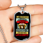 My Fashion Philosophy Is If You re Not Covered In Dog Hair Your Life Is Empty c Necklace Stainless Steel or 18k Gold Dog Tag 24" Chain-Express Your Love Gifts