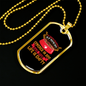My Fashion Philosophy Red Necklace Stainless Steel or 18k Gold Dog Tag 24" Chain-Express Your Love Gifts