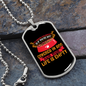 My Fashion Philosophy Red Necklace Stainless Steel or 18k Gold Dog Tag 24" Chain-Express Your Love Gifts