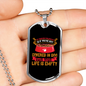 My Fashion Philosophy Red Necklace Stainless Steel or 18k Gold Dog Tag 24" Chain-Express Your Love Gifts