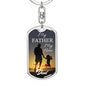 My Father My Hero Dog Tag Pendant Keychain Stainless Steel or 18k Gold-Express Your Love Gifts