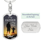 My Father My Hero Dog Tag Pendant Keychain Stainless Steel or 18k Gold-Express Your Love Gifts