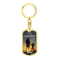 My Father My Hero Dog Tag Pendant Keychain Stainless Steel or 18k Gold-Express Your Love Gifts