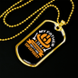 My Father'S A Firefighter Gift Stainless Steel or 18k Gold Dog Tag 24" Chain-Express Your Love Gifts