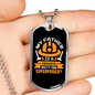 My Father'S A Firefighter Gift Stainless Steel or 18k Gold Dog Tag 24" Chain-Express Your Love Gifts