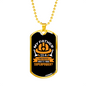 My Father'S A Firefighter Gift Stainless Steel or 18k Gold Dog Tag 24" Chain-Express Your Love Gifts