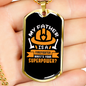 My Father'S A Firefighter Gift Stainless Steel or 18k Gold Dog Tag 24" Chain-Express Your Love Gifts