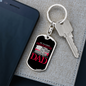 My Favorite Firefighter Dad Keychain Stainless Steel or 18k Gold Dog Tag Keyring-Express Your Love Gifts