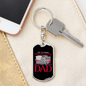 My Favorite Firefighter Dad Keychain Stainless Steel or 18k Gold Dog Tag Keyring-Express Your Love Gifts