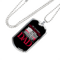 My Favorite Firefighter Dad Necklace Stainless Steel or 18k Gold Dog Tag 24" Chain-Express Your Love Gifts