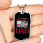 My Favorite Firefighter Dad Necklace Stainless Steel or 18k Gold Dog Tag 24" Chain-Express Your Love Gifts