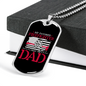 My Favorite Firefighter Dad Necklace Stainless Steel or 18k Gold Dog Tag 24" Chain-Express Your Love Gifts