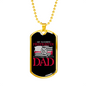 My Favorite Firefighter Dad Necklace Stainless Steel or 18k Gold Dog Tag 24" Chain-Express Your Love Gifts